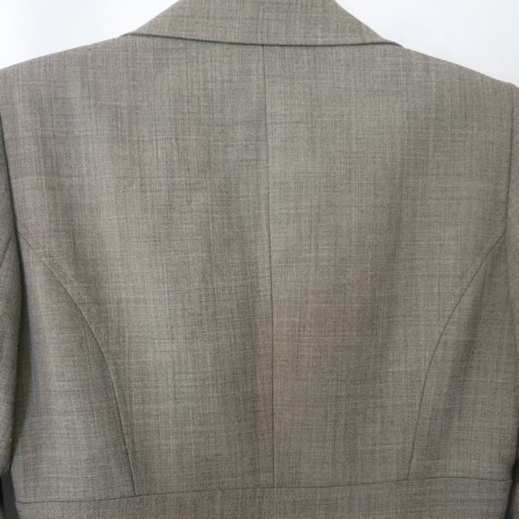 TAHARI Arthur Levine Wool Blend Jacket Blazer Size 4 Women Brown Gray Office - Picture 6 of 14